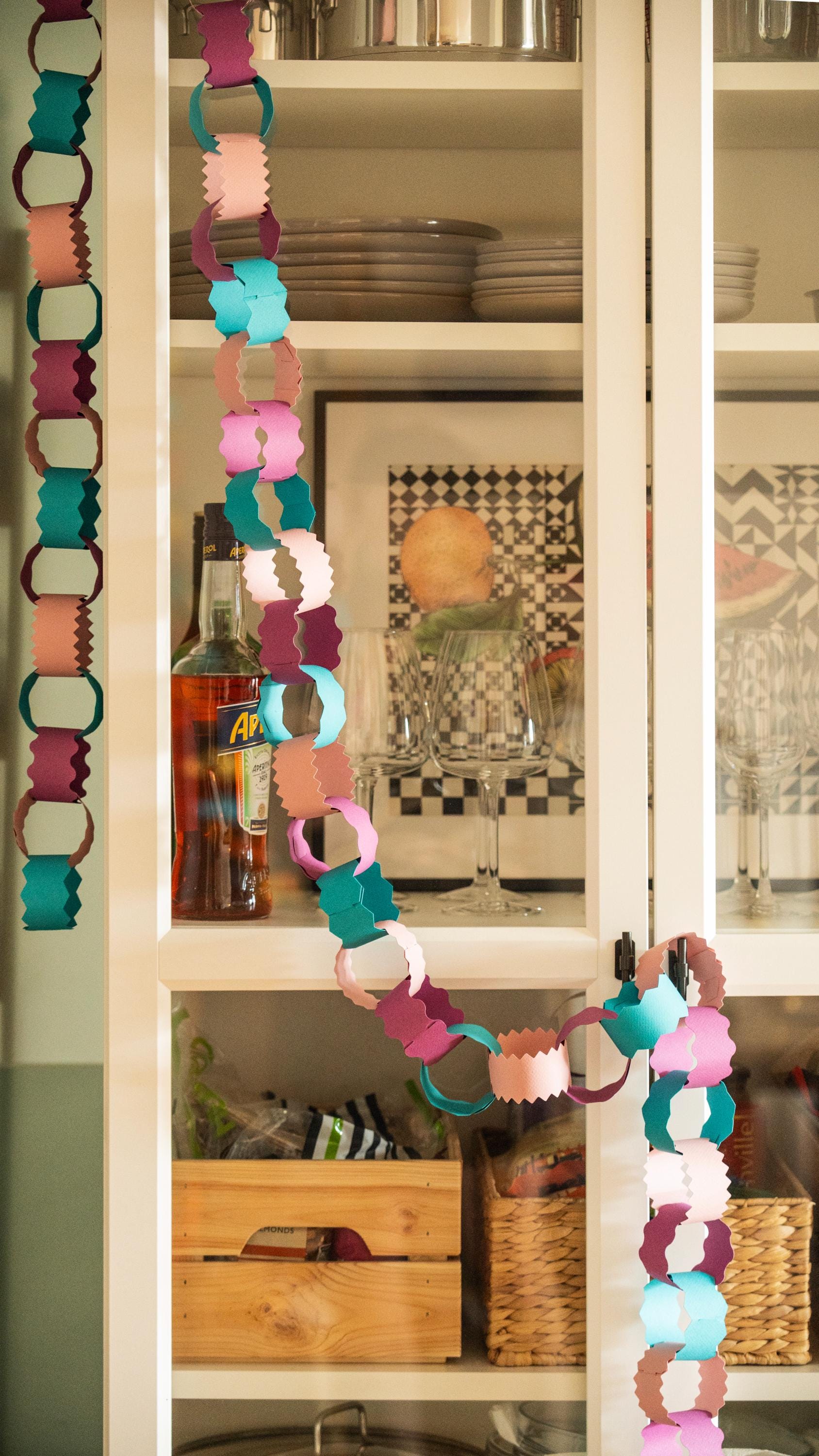Pink and Blue Paper Chain