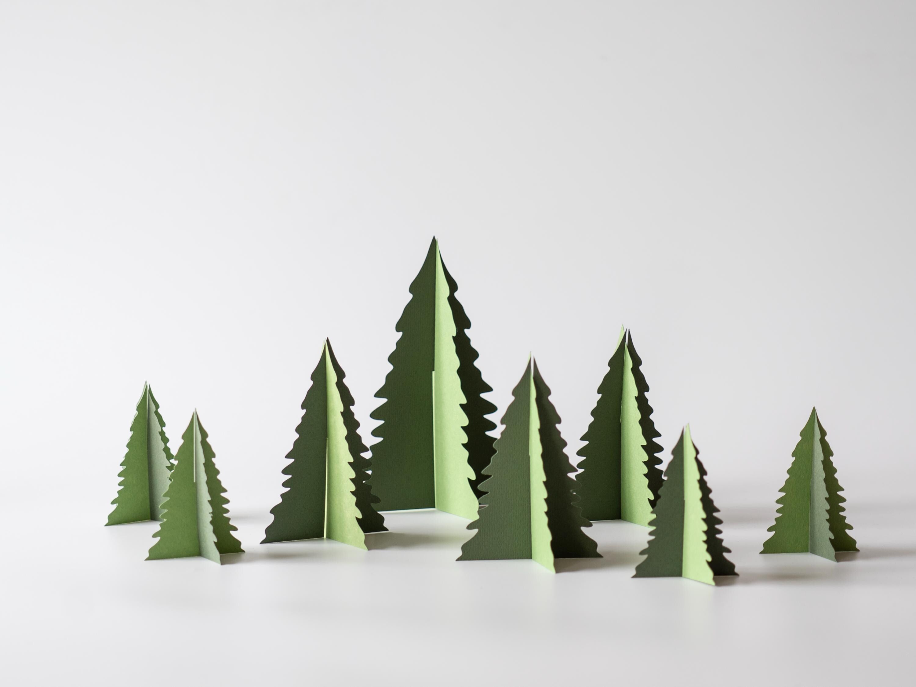 Green Christmas Tree Decor, Tabletop Holiday Decoration