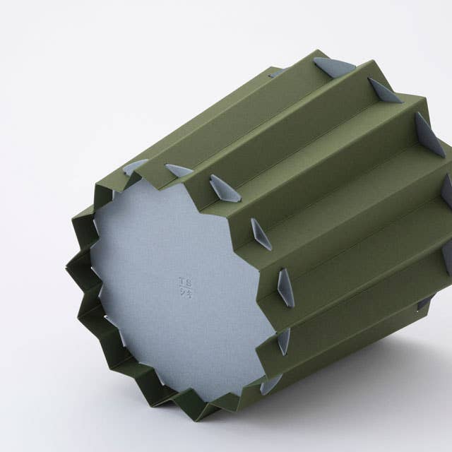 ZIGZAG BOX storage box, trash can, accessory box: Dark Green