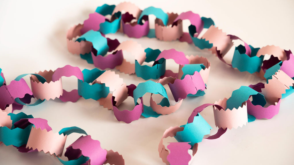 Pink and Blue Paper Chain