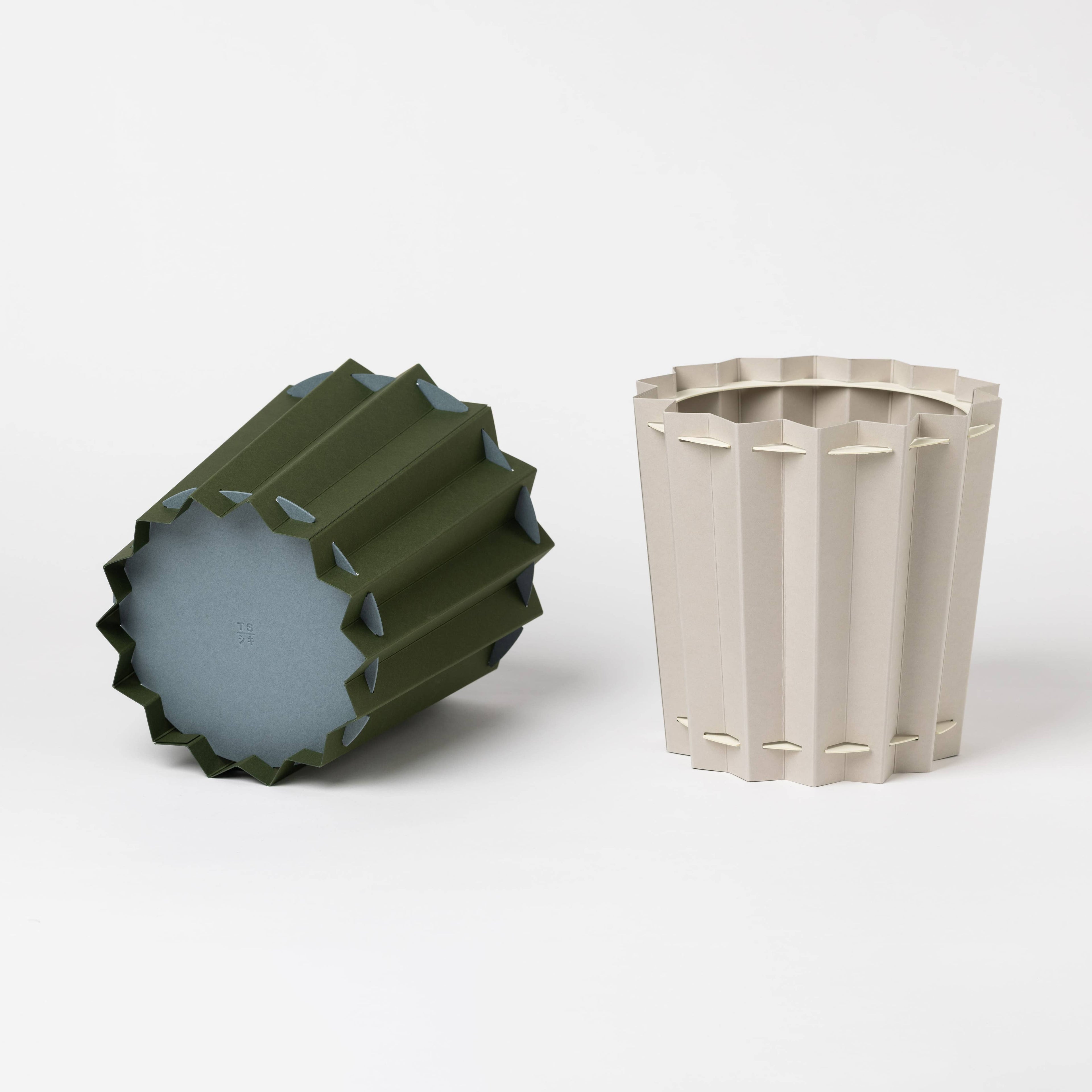 ZIGZAG BOX storage box, trash can, accessory box: Light Gray