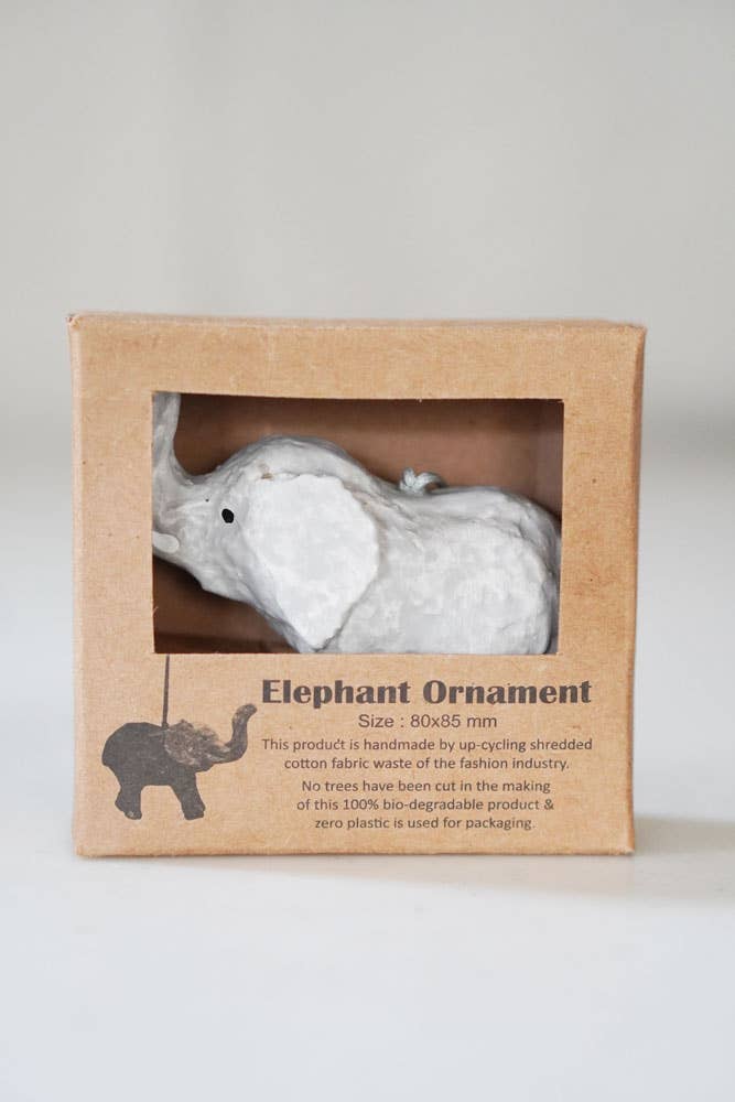 Paper Mache Elephant Ornament