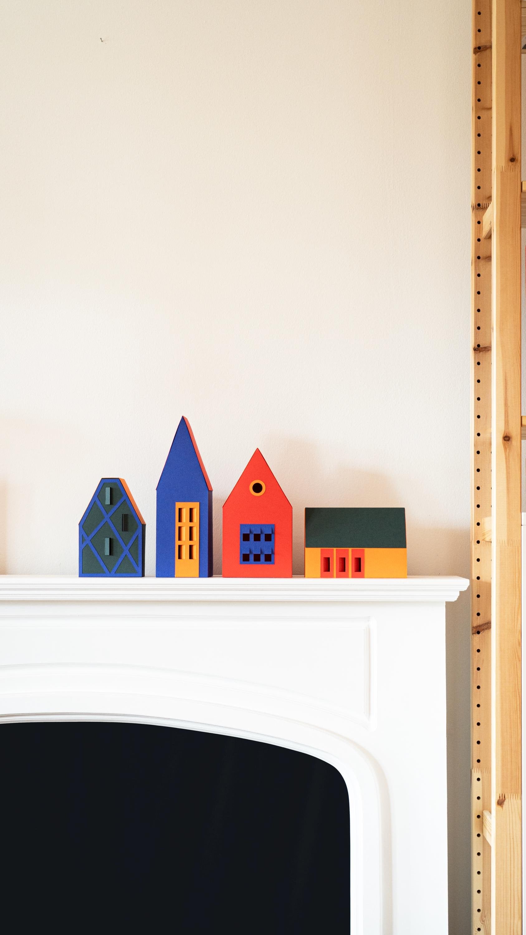 Scandi Home Decor, Colorful Nordic Village