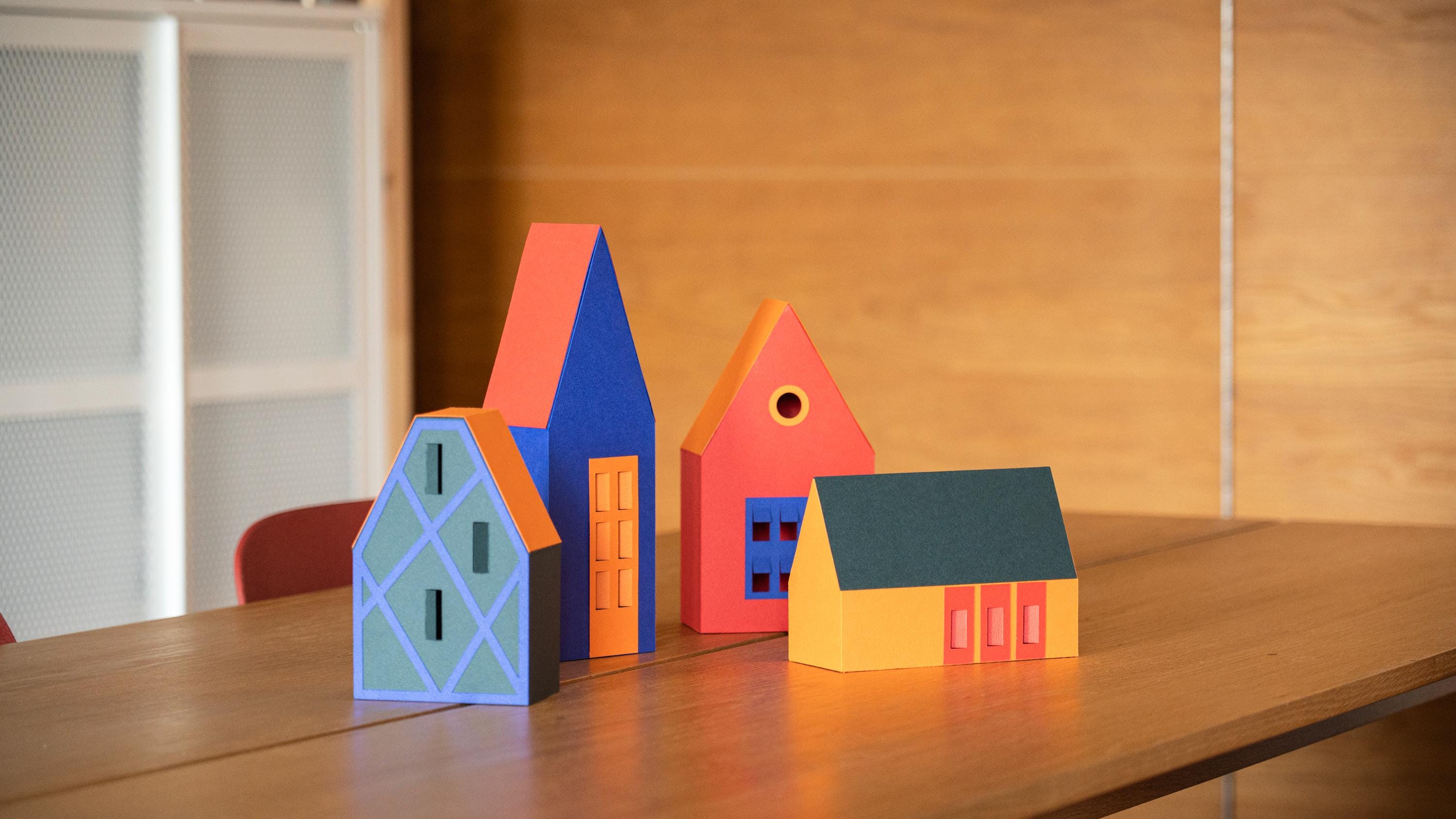 Scandi Home Decor, Colorful Nordic Village