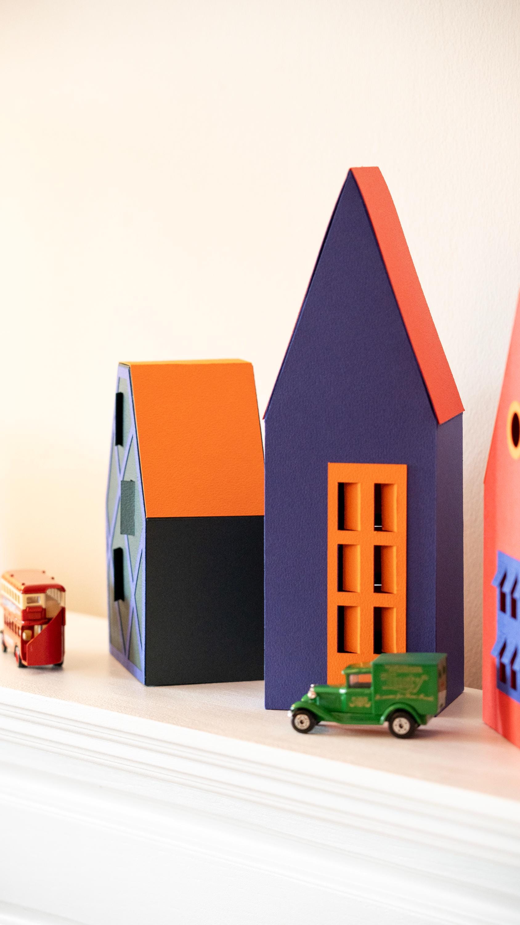 Scandi Home Decor, Colorful Nordic Village