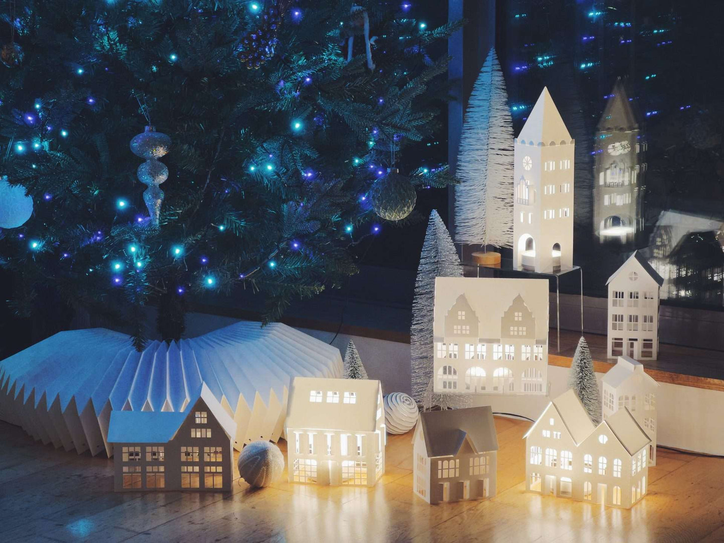 white christmas village