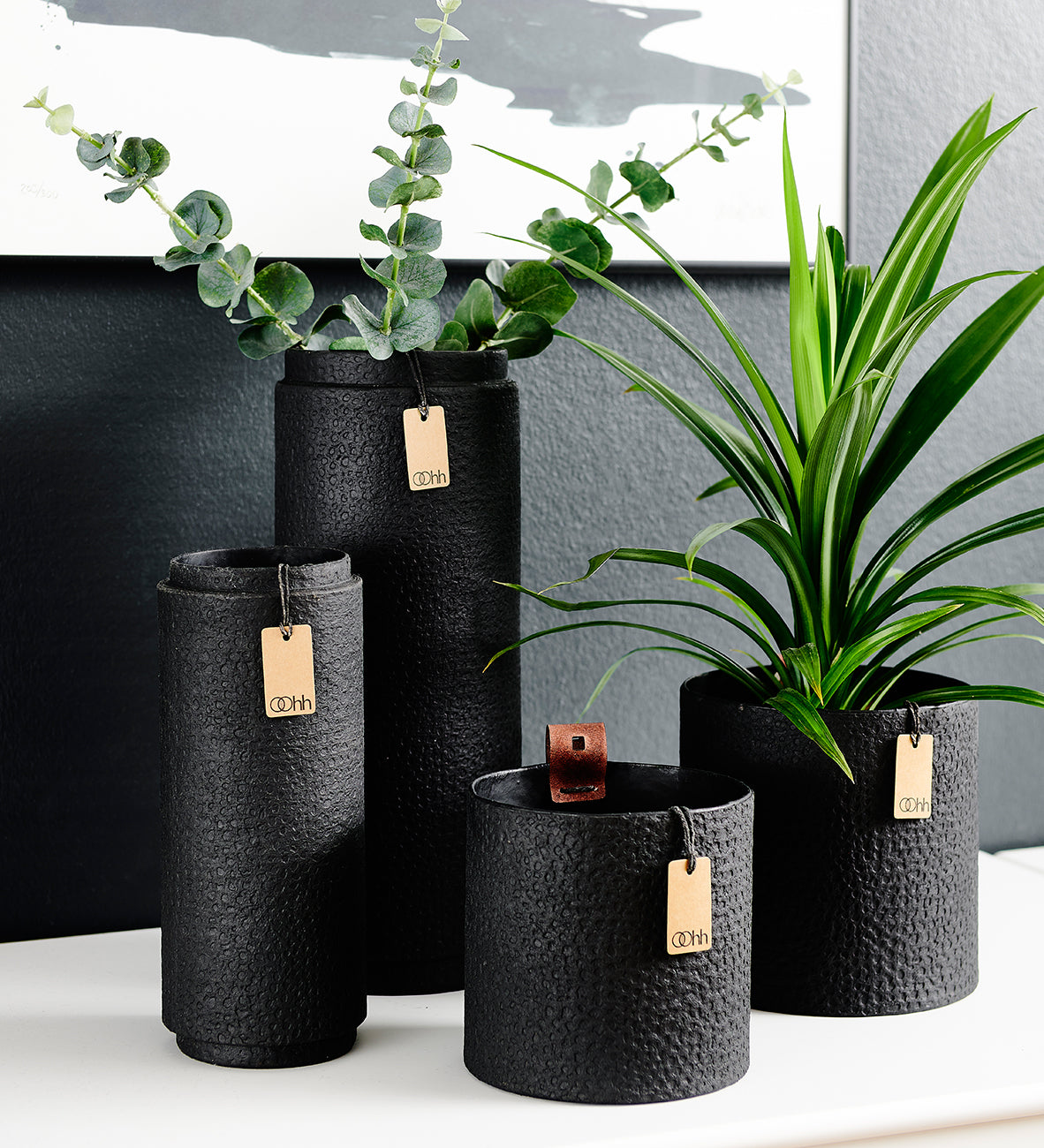 Modern Bordeaux Tall Cylinder Vase