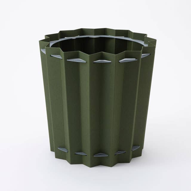 ZIGZAG BOX storage box, trash can, accessory box: Dark Green