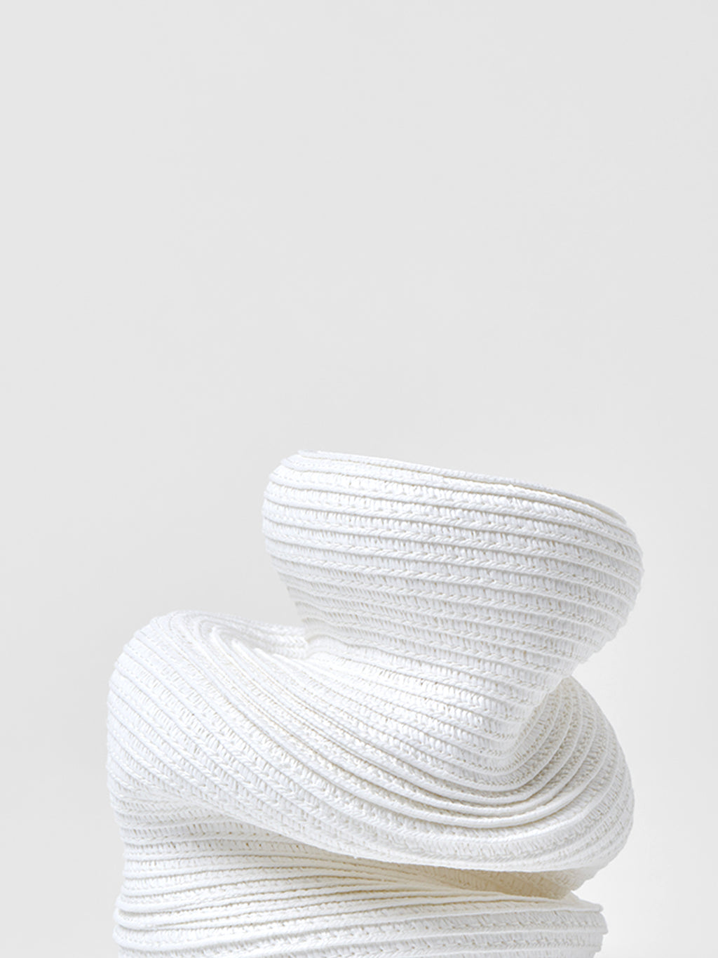 Bibendum Sculptural Object, Organic Shape Vase in White S