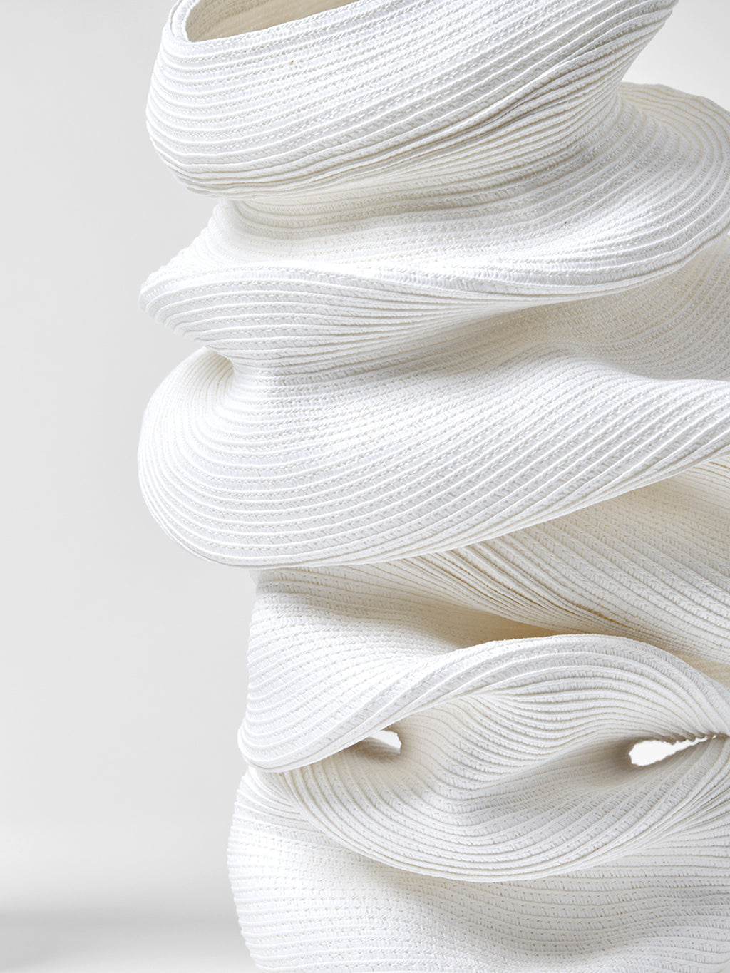 Bibendum Sculptural Object, Organic Shape Vase in White XL