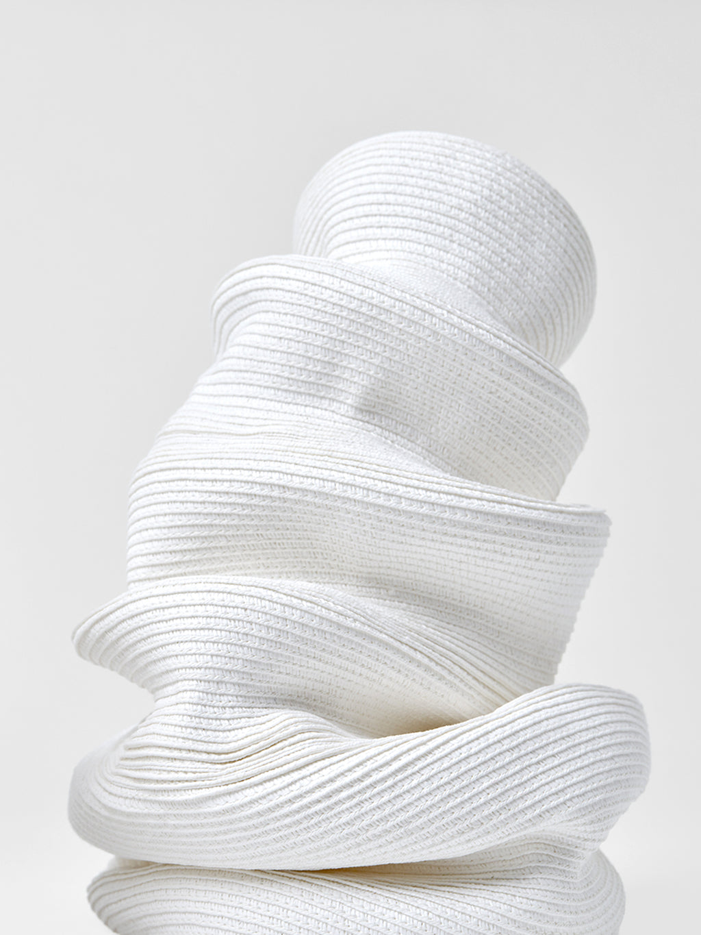 Bibendum Sculptural Object, Organic Shape Vase in White L