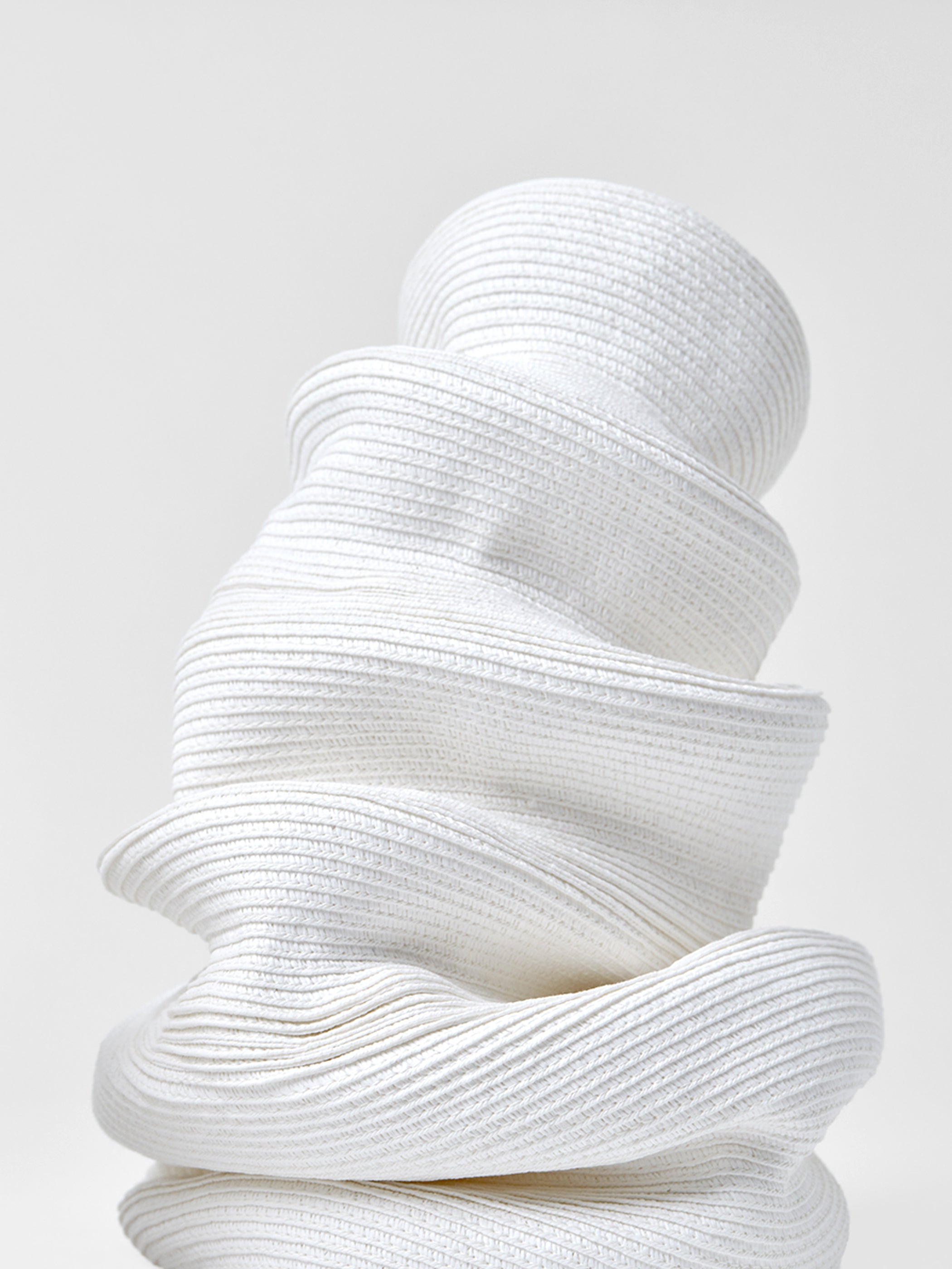 Bibendum Sculptural Object, Organic Shape Vase in White L