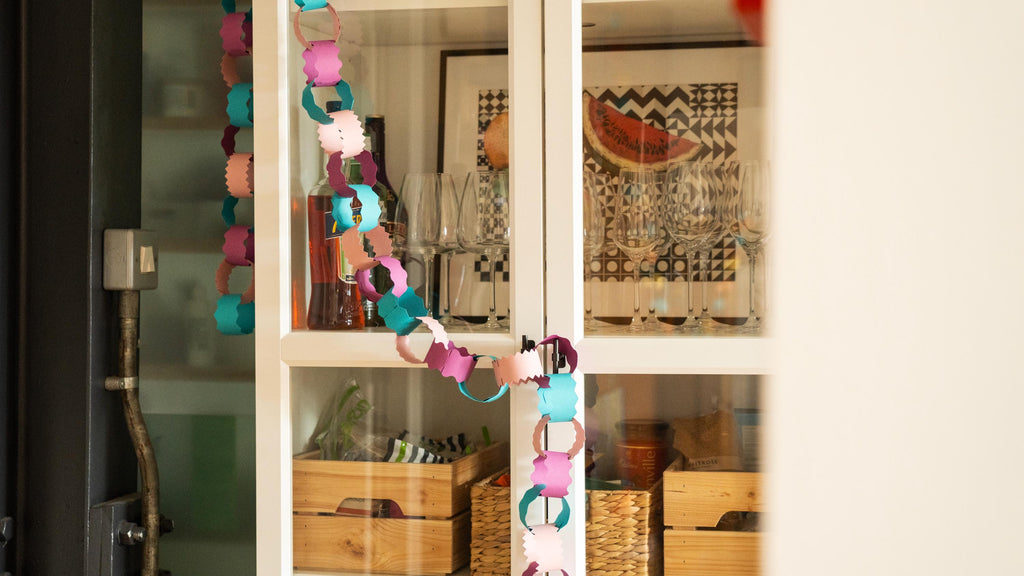 Pink and Blue Paper Chain