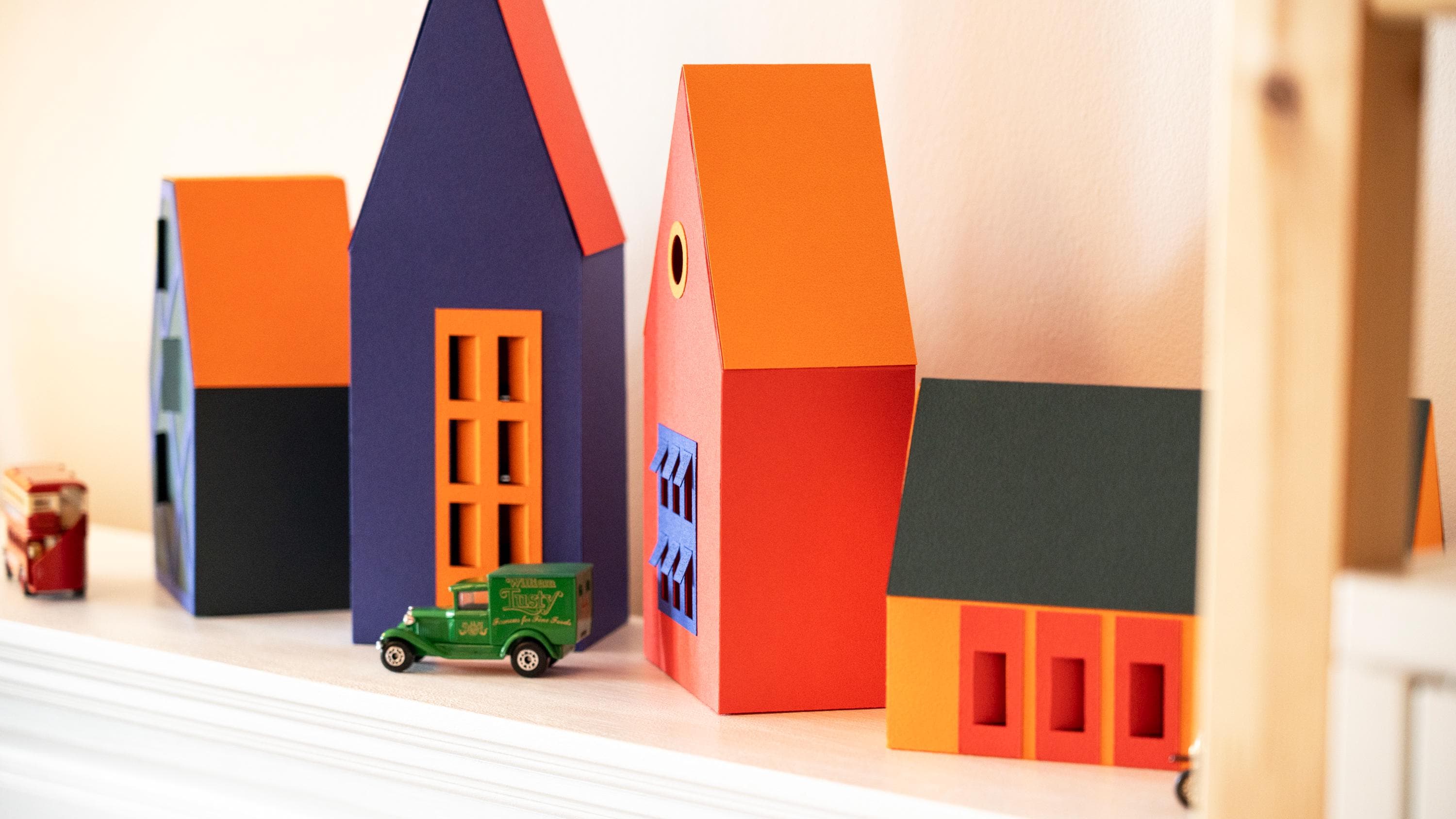 Scandi Home Decor, Colorful Nordic Village