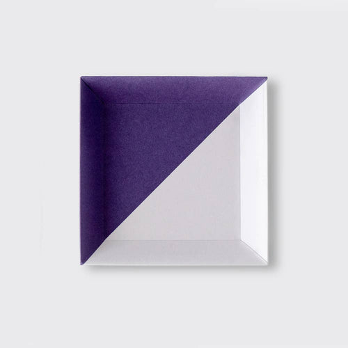 TWO TRAY Waterrepelling Tray Organizer beautiful Japan paper: Purple/LightPurple