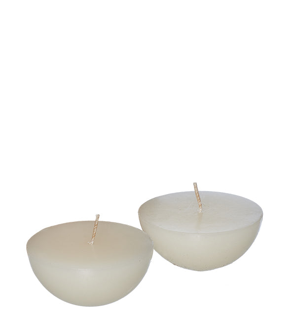 Bag of 12 floating pebble candles, Melon White