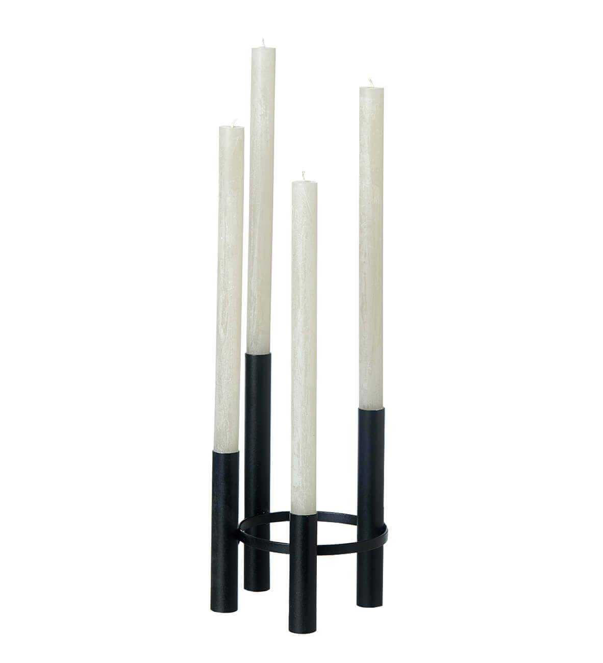4 arm Candle Holder, Black