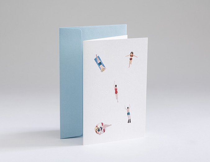 Swimming Summer Card - Embossed