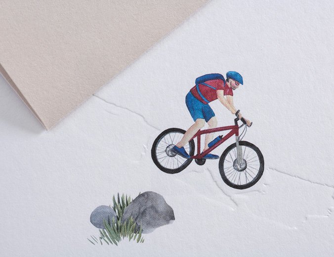 Mountain bike Greeting Card