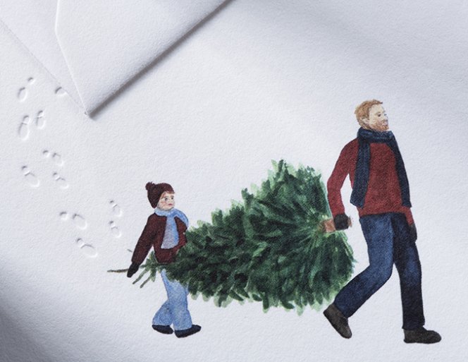 Father & Son Christmas Card