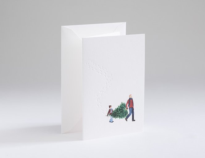 Father & Son Christmas Card
