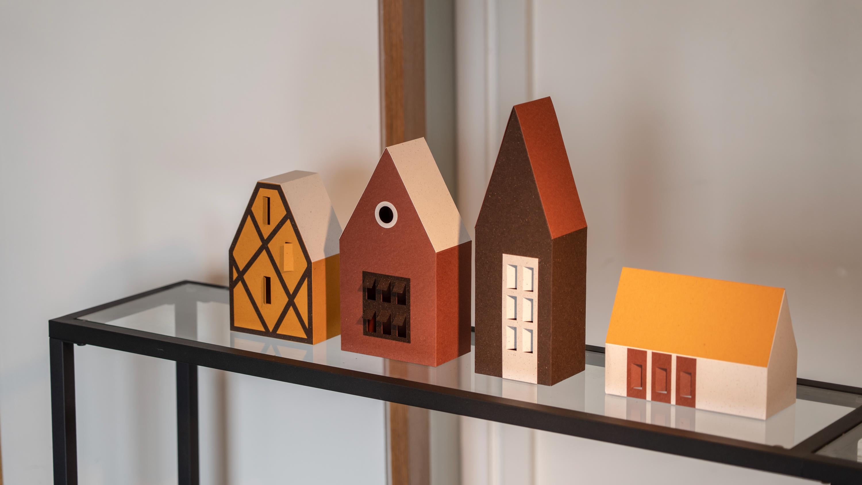 Earthy Tones Nordic Village, Modern Autumn Home Decor