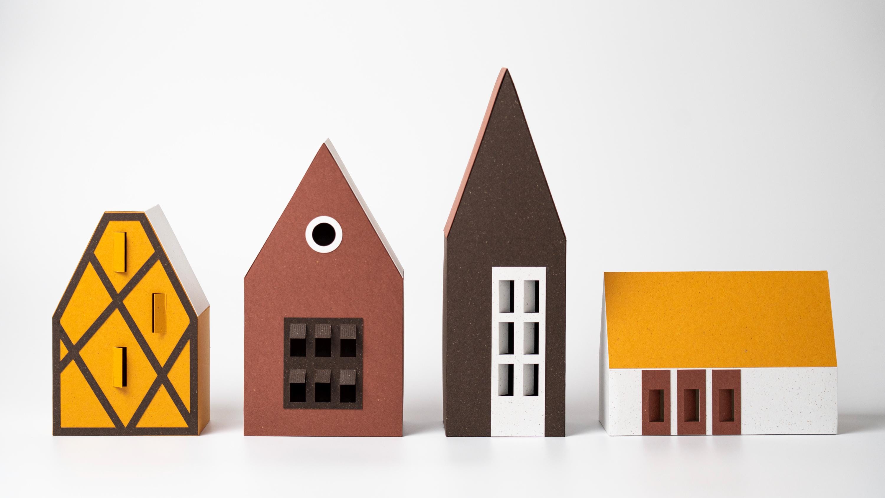 Earthy Tones Nordic Village, Modern Autumn Home Decor