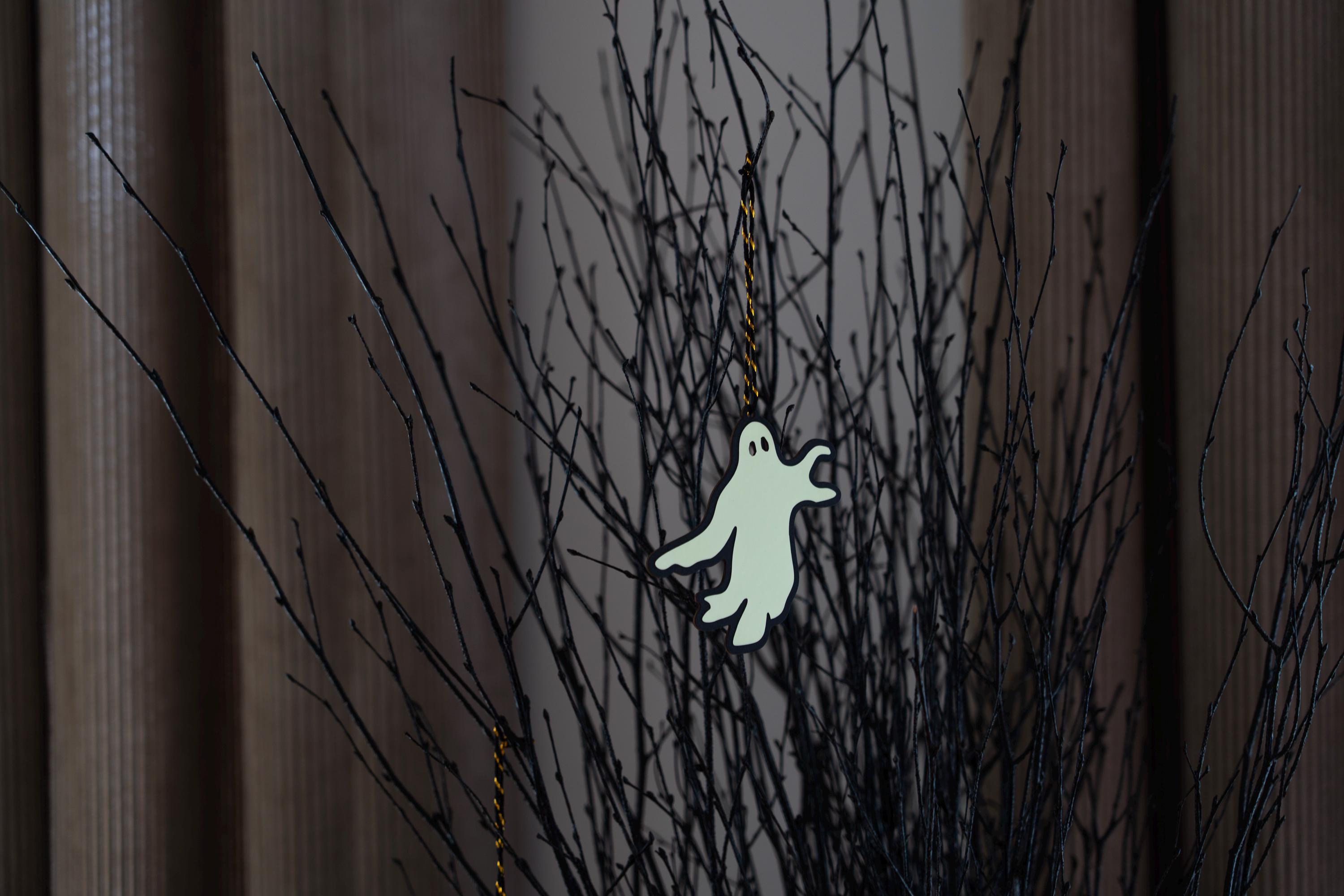 Ghost Ornament, Halloween Hanging Decor, Set of Three Ghosts