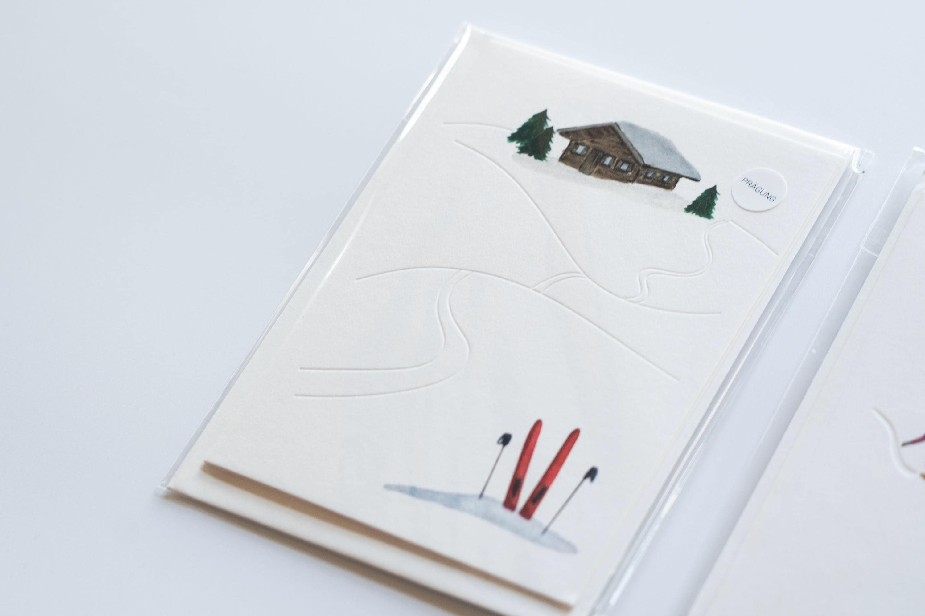 Ski Christmas Cards - Set of Three, A6 Size
