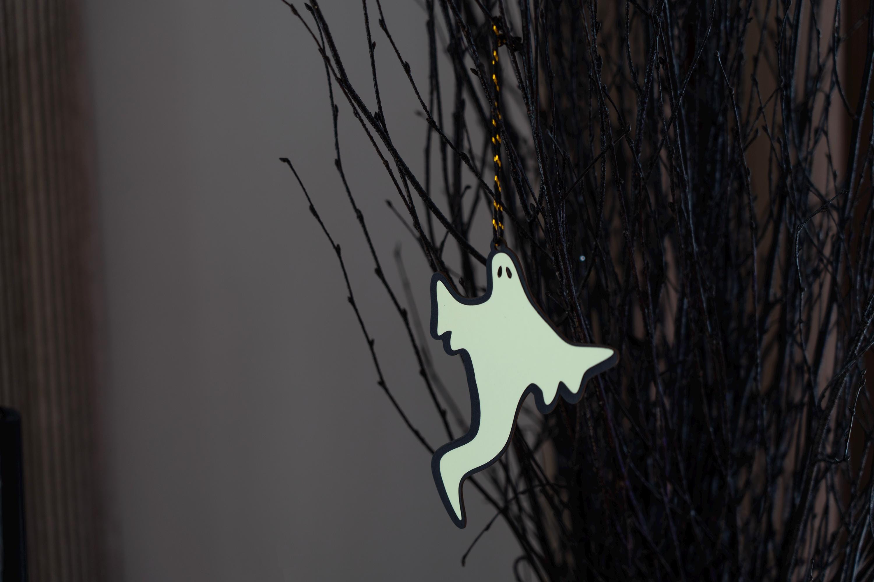 Ghost Ornament, Halloween Hanging Decor, Set of Three Ghosts