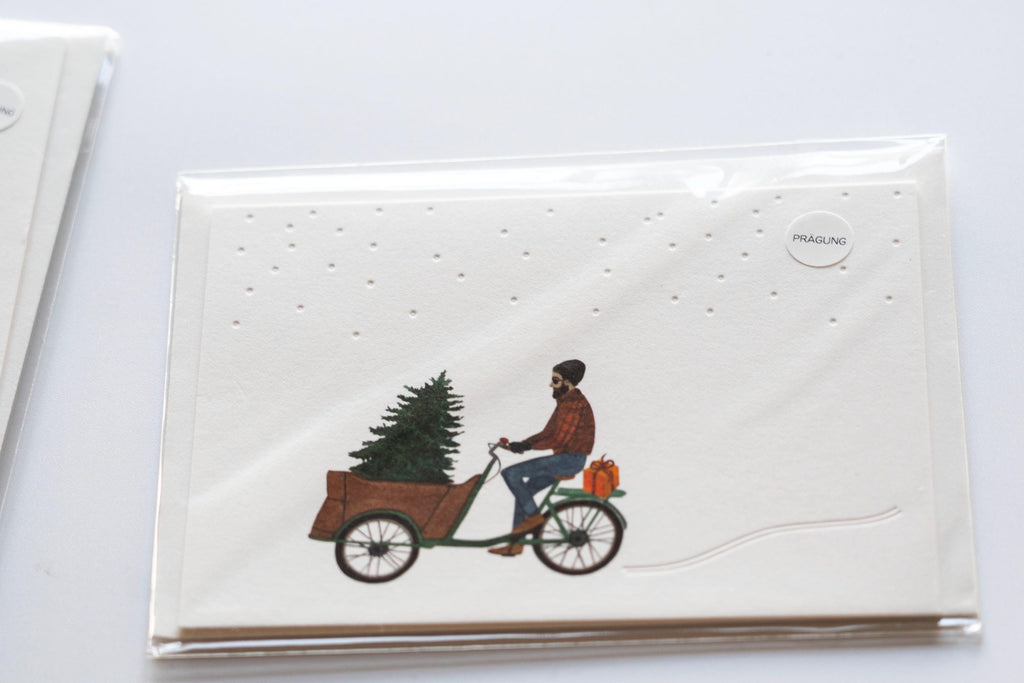 Christmas Cards: Set of Three - A6 Size - Minimal Embossed Design