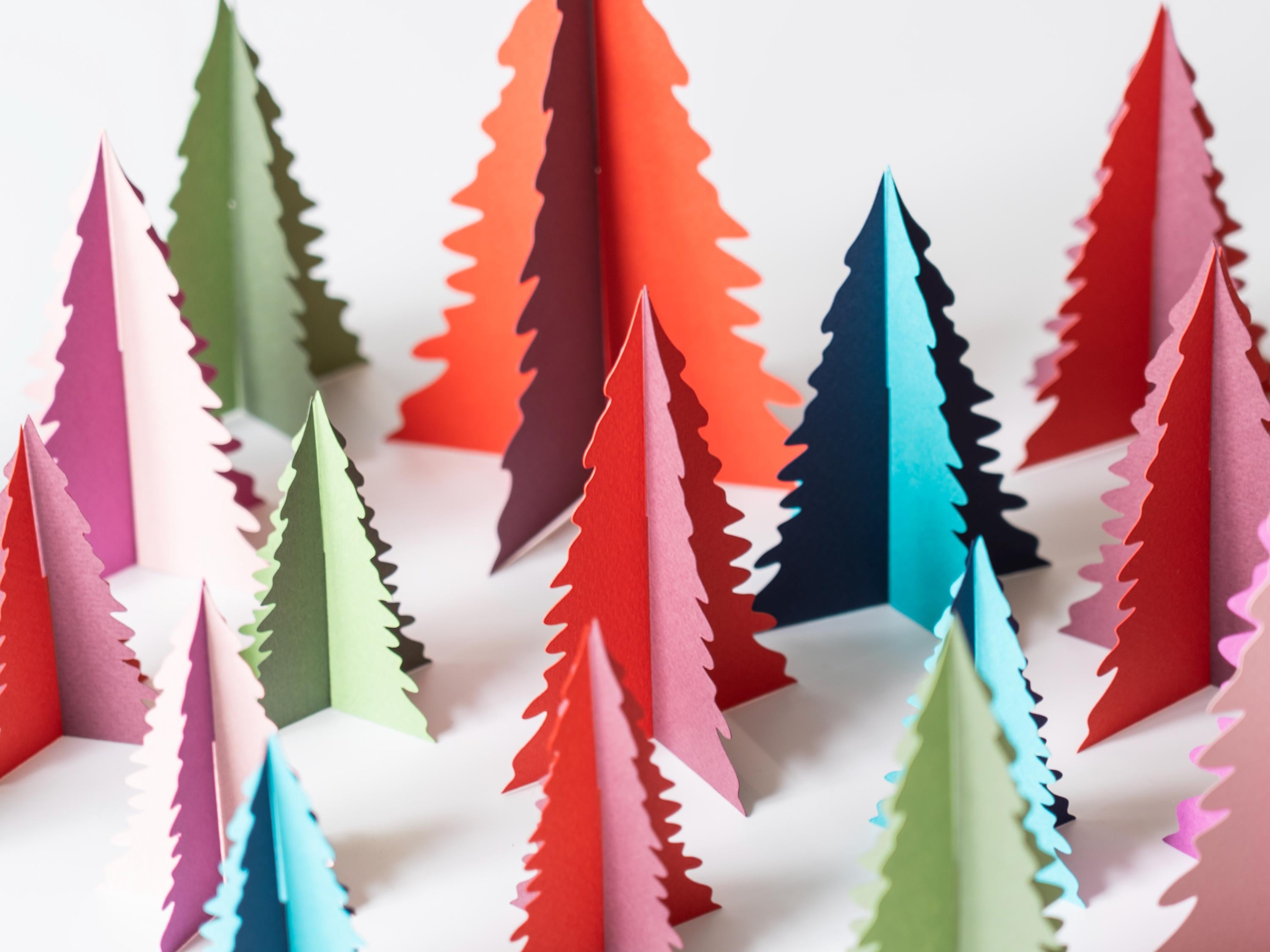 Blue Christmas Tree Decor, Tabletop Holiday Decoration