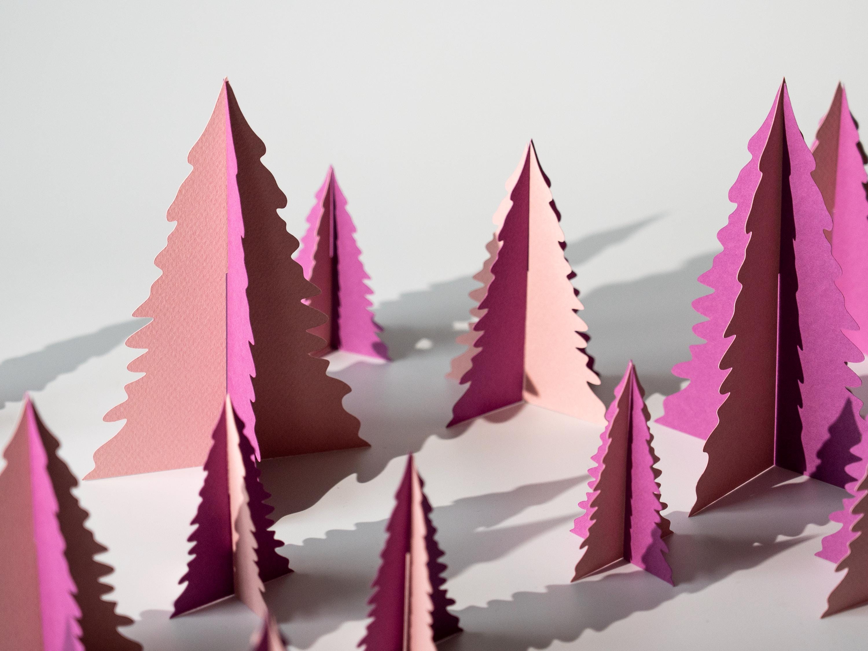 Pink Christmas Tree Decor, Tabletop Holiday Decoration