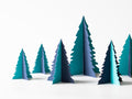 Blue Christmas Tree Decor, Tabletop Holiday Decoration