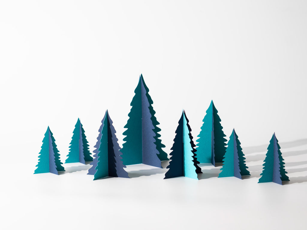 Blue Christmas Tree Decor, Tabletop Holiday Decoration