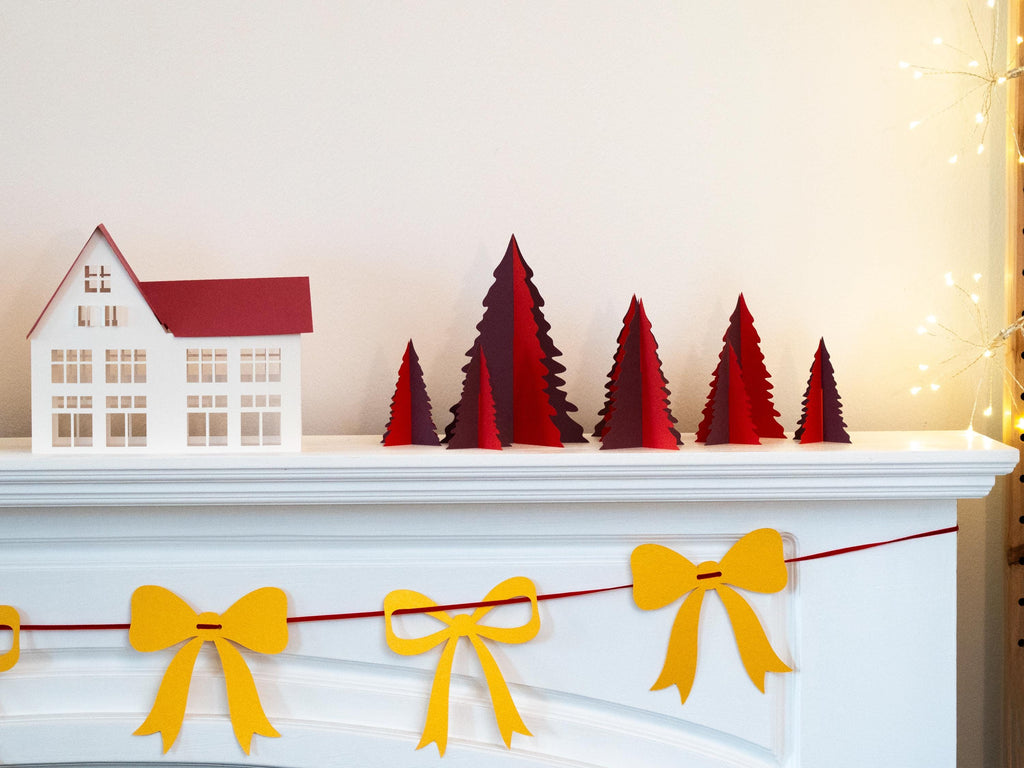 Gold Large Paper Bows Garland