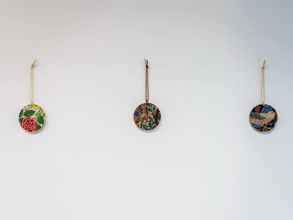 Strawberry Thief Handcrafted Hanging Wall Decor, Handmade Wall Art