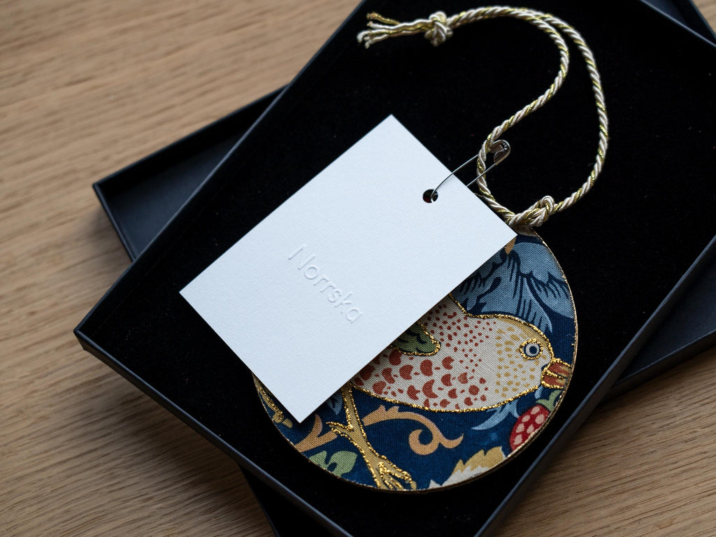 Strawberry Thief Handcrafted Hanging Wall Decor, Handmade Wall Art