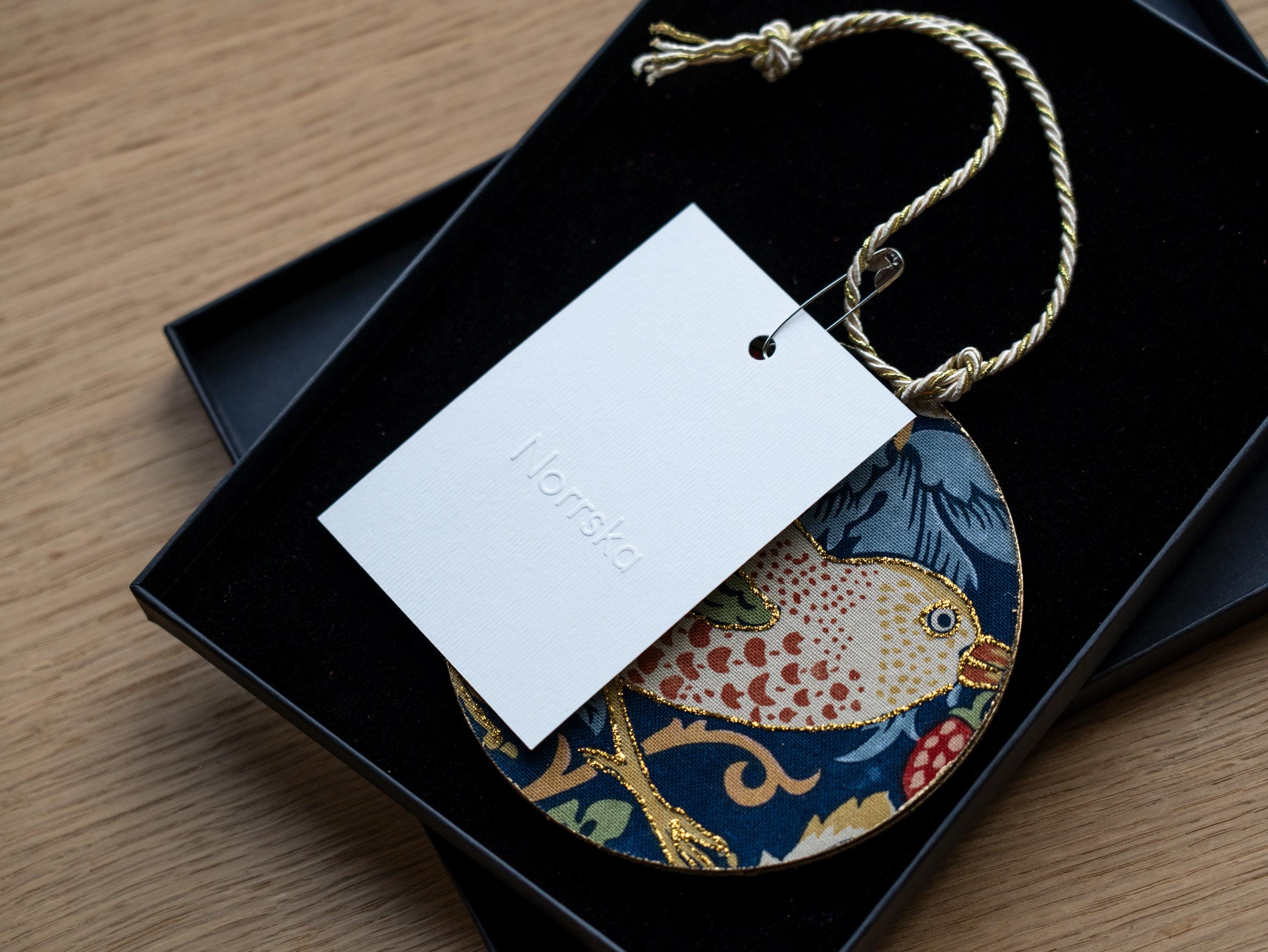 Strawberry Thief Handcrafted Hanging Wall Decor, Handmade Wall Art