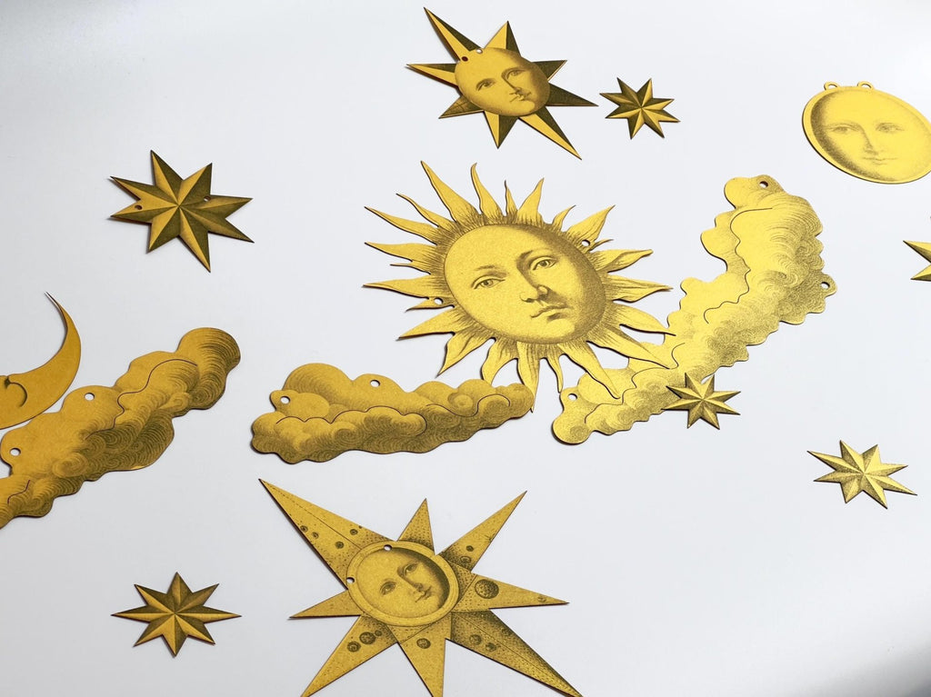 celestial garland, paper celestial decor