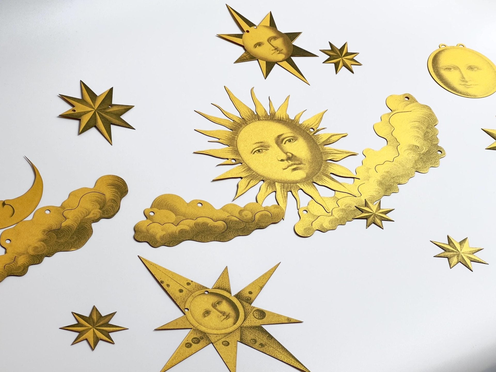 celestial garland, paper celestial decor