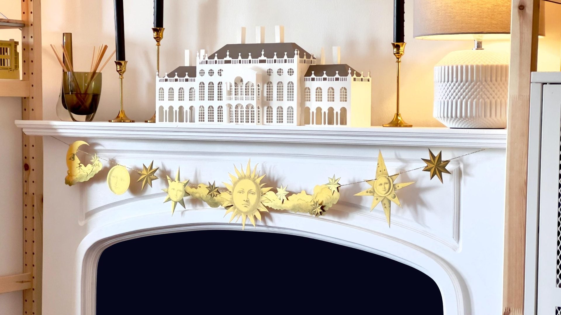 Golden Celestial Garland Decor