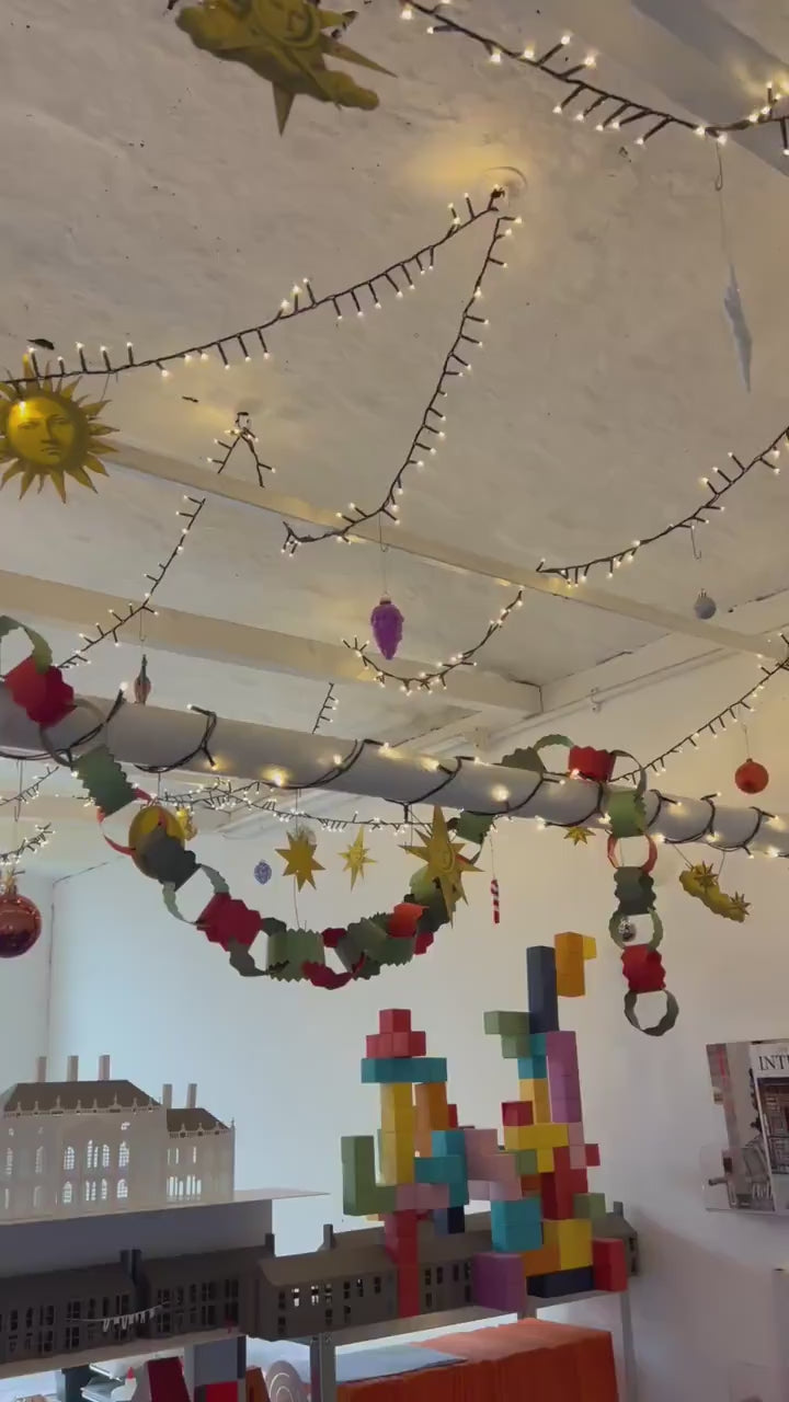 All White Paper Chain Garland, Festive Home Decor, 10 ft long, 3 meters