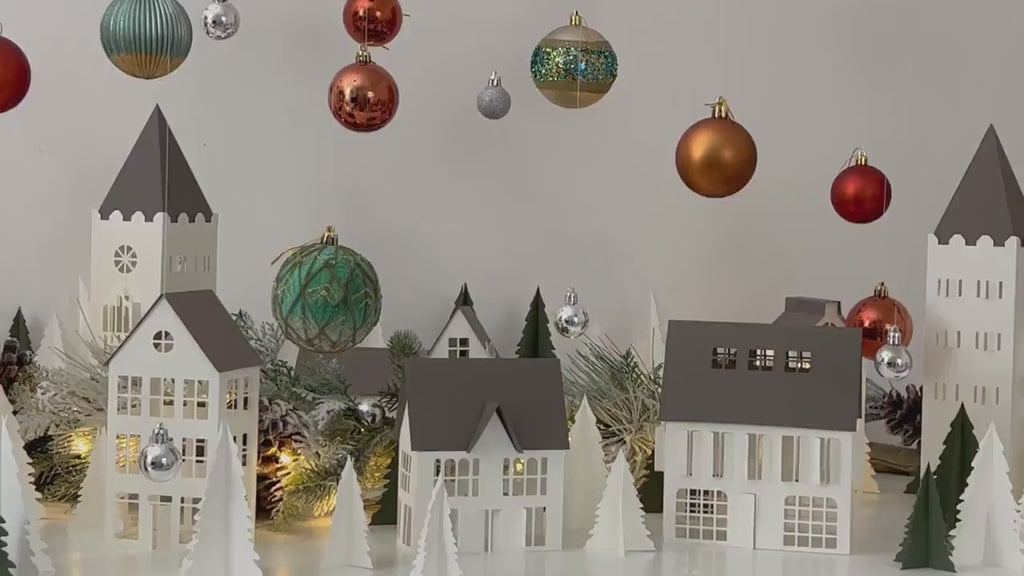 Paper Christmas Village Set (SET01 + SET02 + The Cathedral)