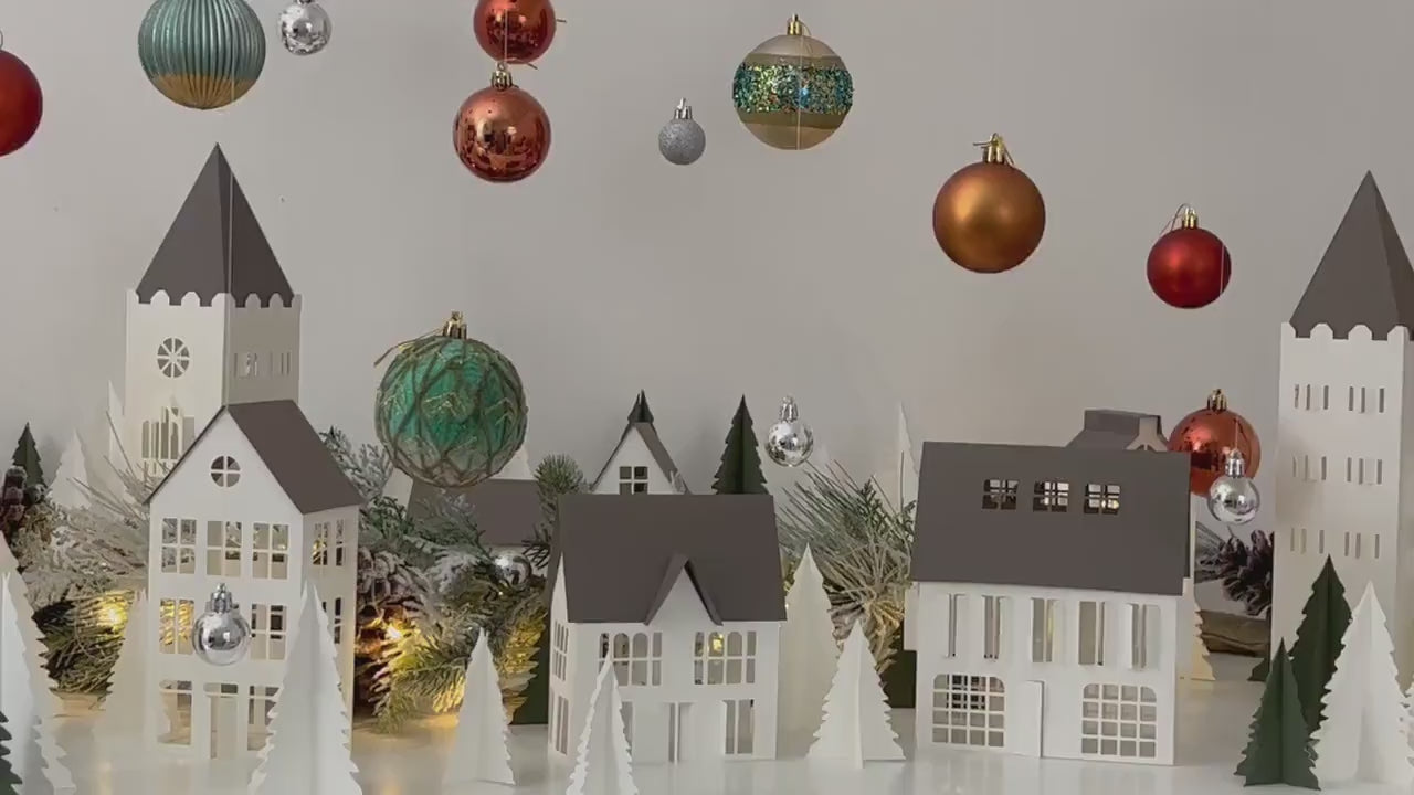 Paper Christmas Village Set (SET01 + SET02 + The Cathedral)